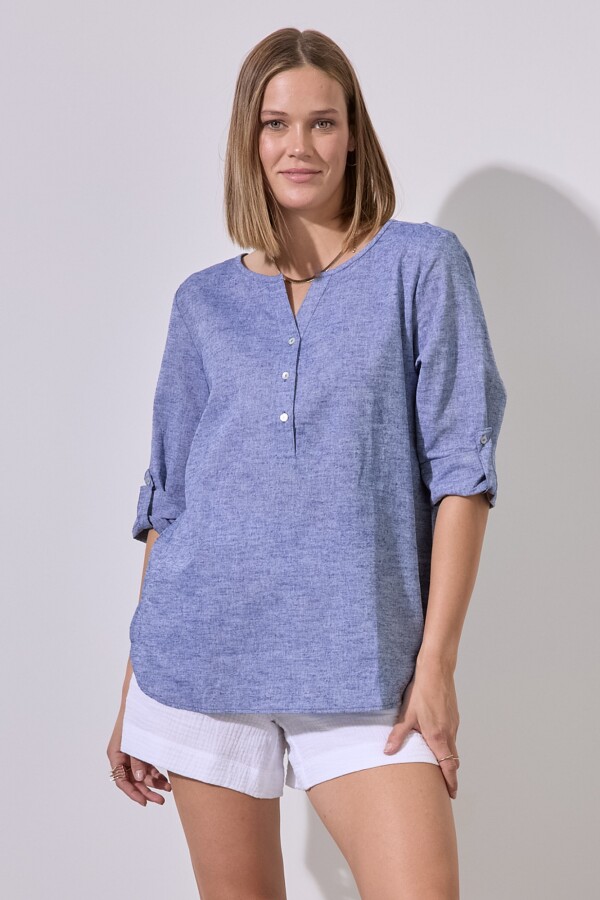 Blusa Lino AZUL