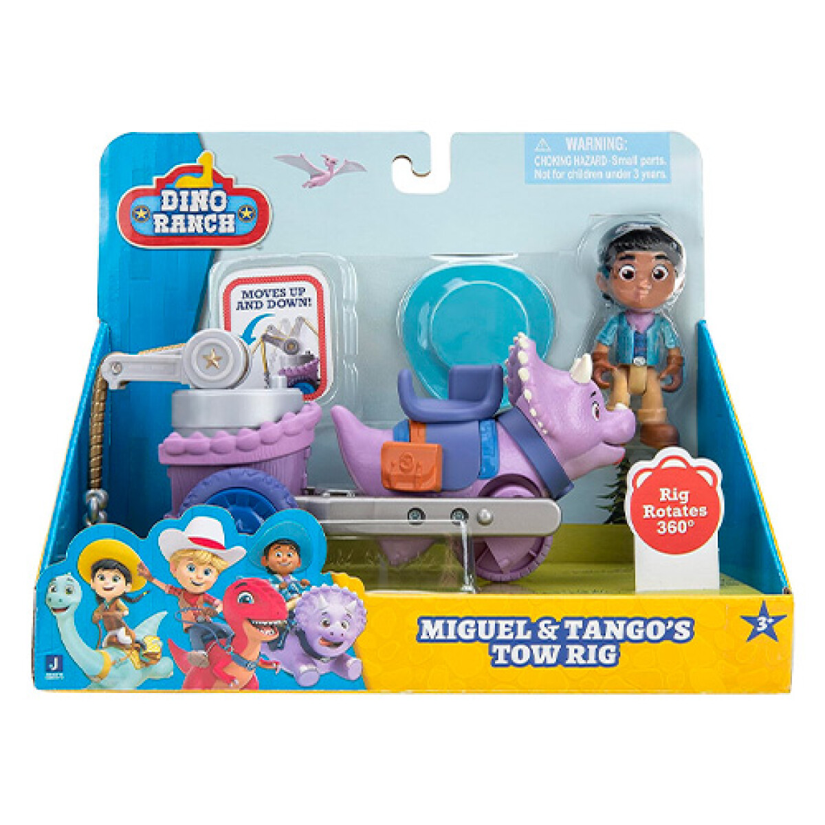 Figura Dino Ranch con Vehículo Miguel y Tango's Tow Rig 