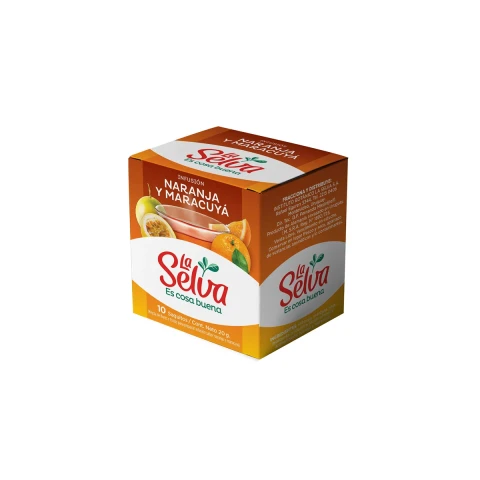 Te de naranja y maracuya La Selva x10 saquitos Te Naran/maracuya La Selva X10