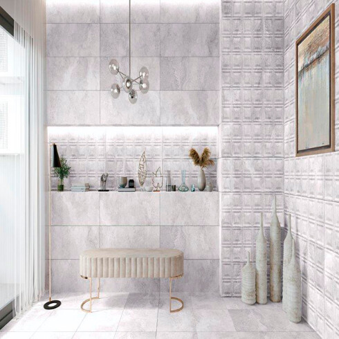 Piso Ceramico 45X45 Esmaltado Y Rectificado GAMAS DE GRIS