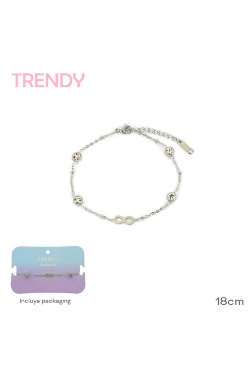 Pulsera infinito Plateado