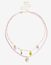 Collares Cortos Color Collar Corto Multidijes Aceituna - Combinacion Multicolor