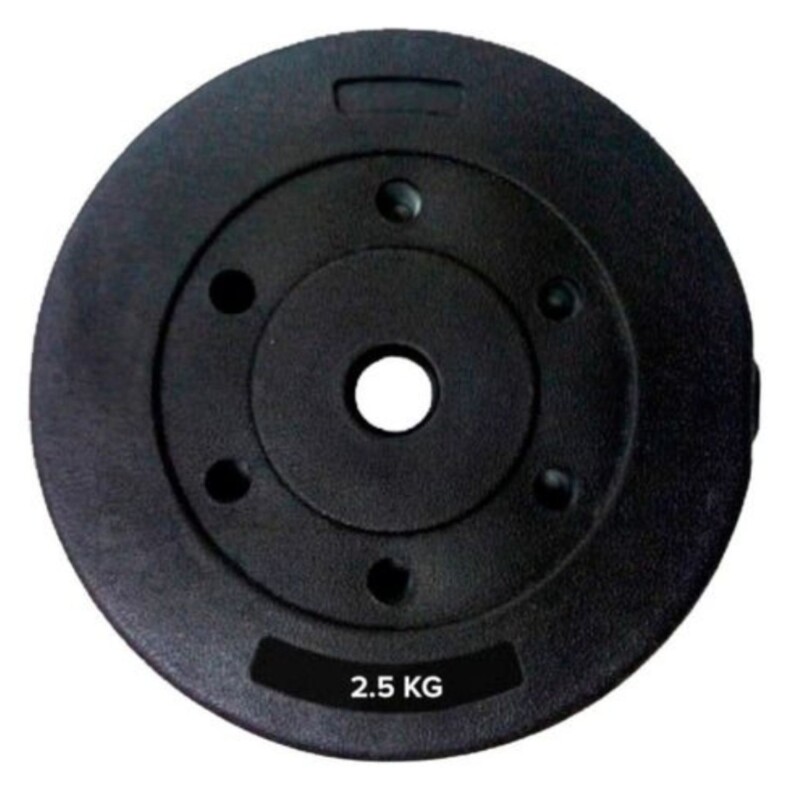 Discos revestidos 2.5 kg con recubrimiento plástico y núcleo de cemento duradero Discos revestidos 2.5 kg con recubrimiento plástico y núcleo de cemento duradero