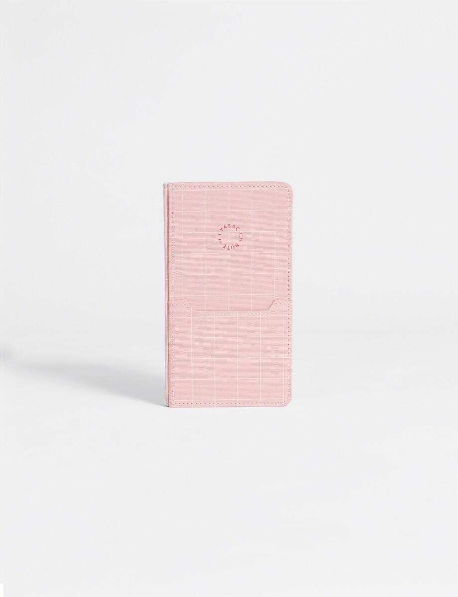 Cuaderno tapa dura de tela - rosa 