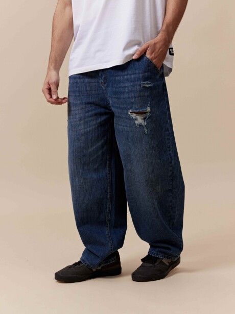 Pantalon denim Baloon AZUL MEDIO JEAN