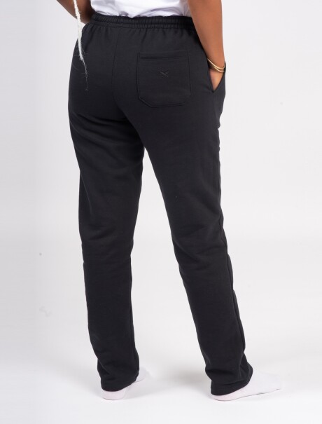 PANTALÓN DEPORTIVO ADULTO UNISSEX CON FELPA NEGRO