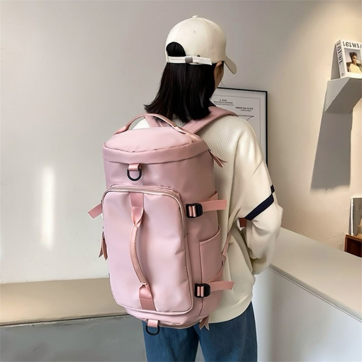 Bolso Mochila Impermeable - Rosa 