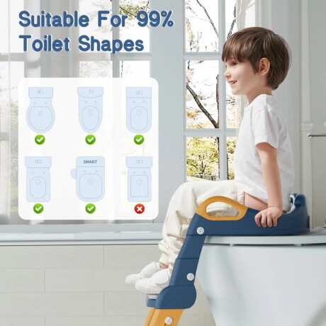 Reductor con escalera para inodoros azul