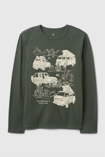 Remera Gràfico Manga Larga Niño Evergreen 585