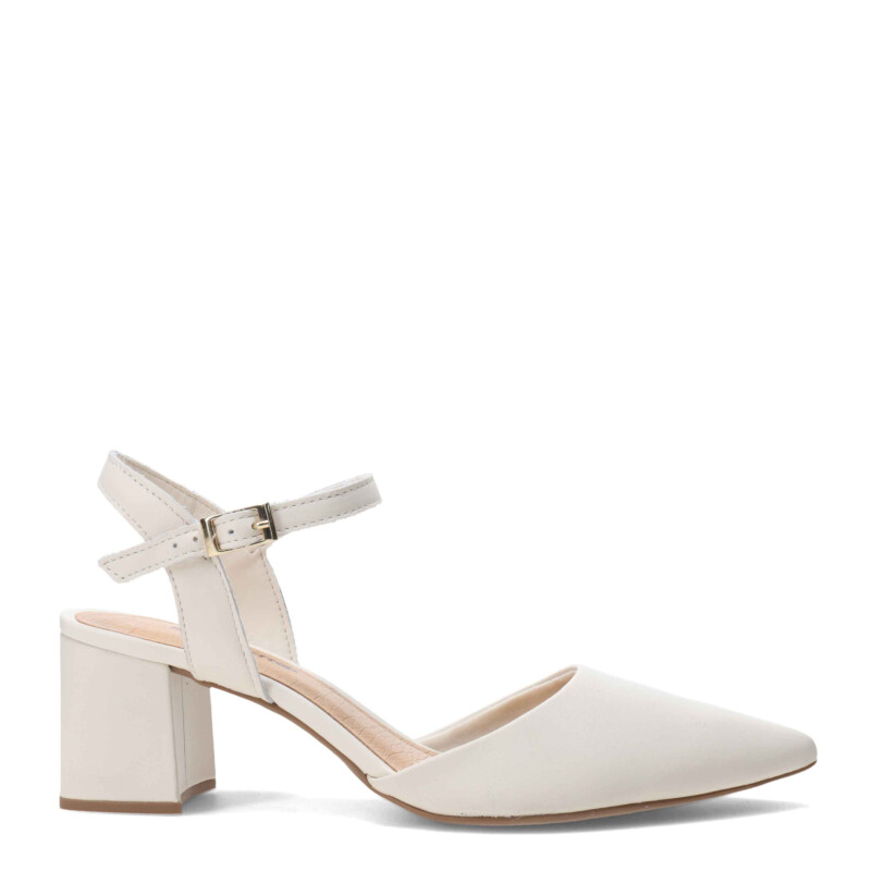 Zapato de Mujer Bottero abierto con tobillera Blanco