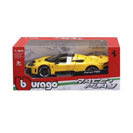 Bburago Ferrari Italia Escala 1:24 Auto de Colección F80 Giallo Modena
