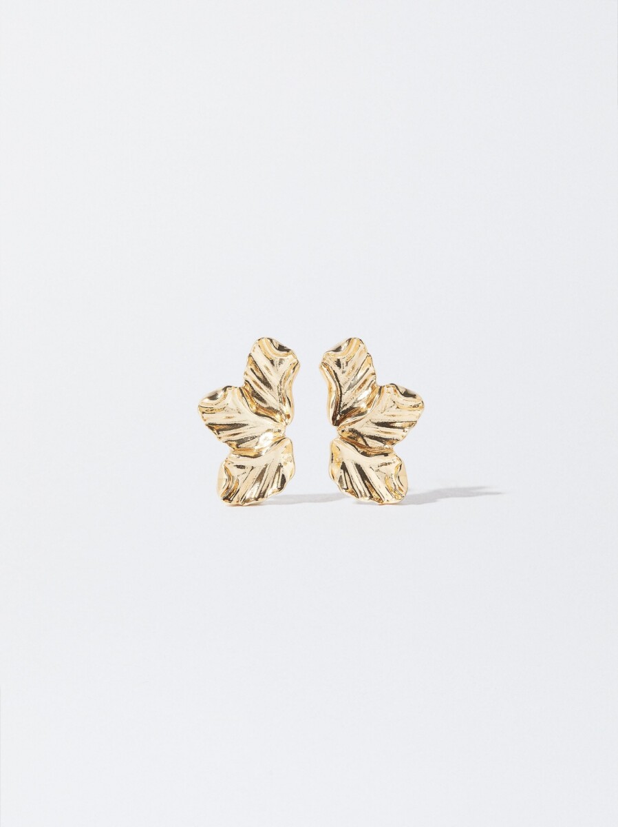 Pendientes Con Flor - dorado 