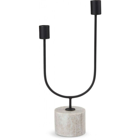 Candelabro KURT 15x7x33 cm negro Negro