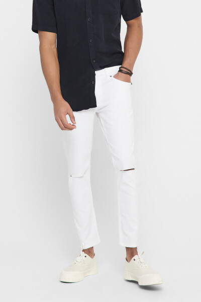 Jeans Skinny Fit White Denim