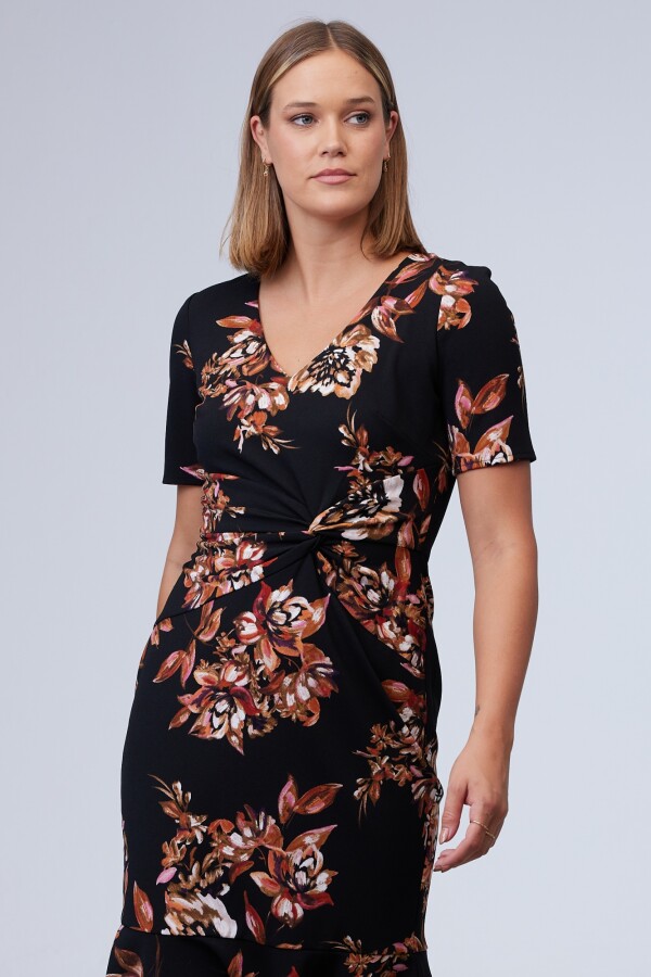 Vestido Flowers NEGRO/MULTI