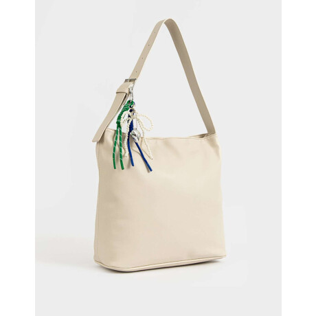 Cartera Saca Con Charm Blanco Crudo