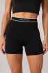 Short Seamless Scrunch Short 4 Mujer Black/Classic White Fabletics
