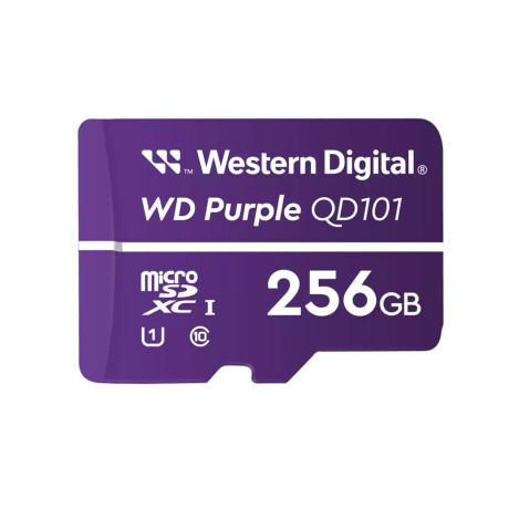 Wester Digital - Memoria Micro Sd Purple Sc Ultra Endurance sc QD101 - 256GB. Especiales para Cámara 001