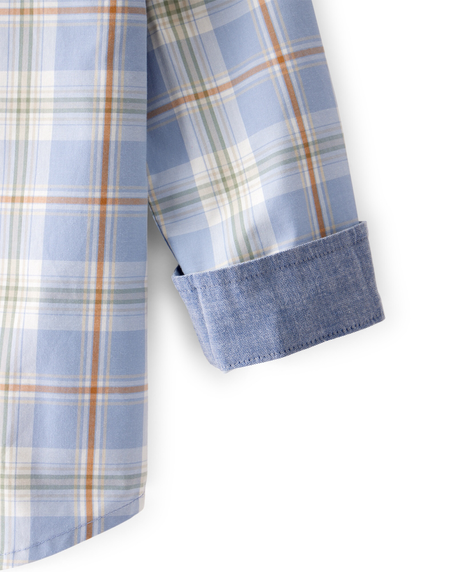 Camisa de popelina, diseño a cuadros Camisa de popelina, diseño a cuadros