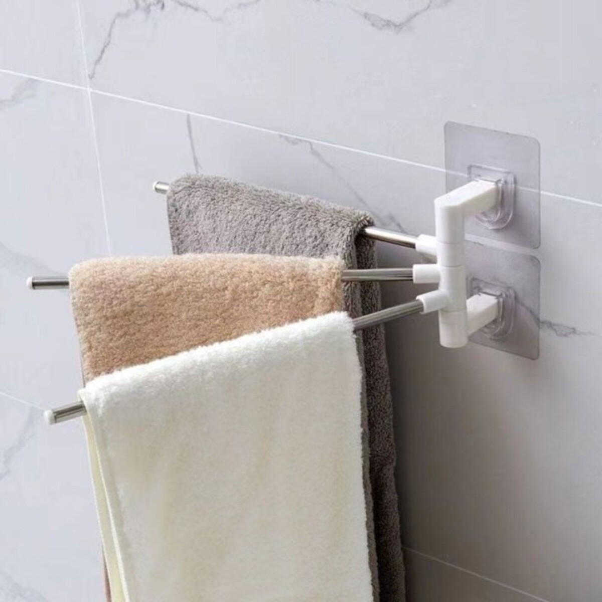 SOPORTE PARA TOALLAS TRIPLE AUTOADHESIVO 