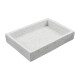 Bandeja decorativa simil piedra cementicia Rectangular 23x16cm GRIS