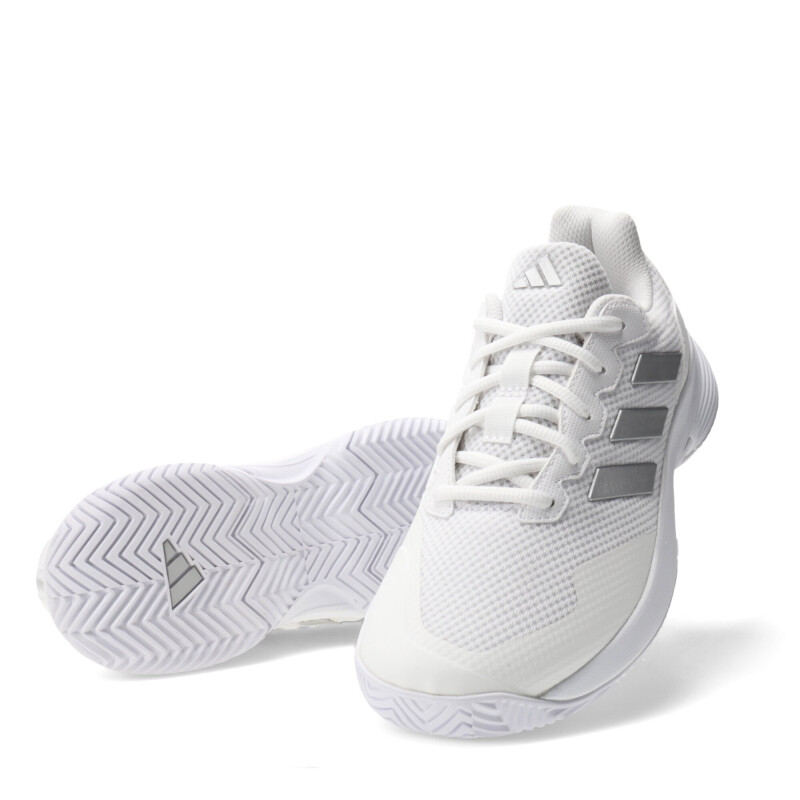 Championes de Mujer Adidas Gamecourt 2.0 Blanco Metalizado