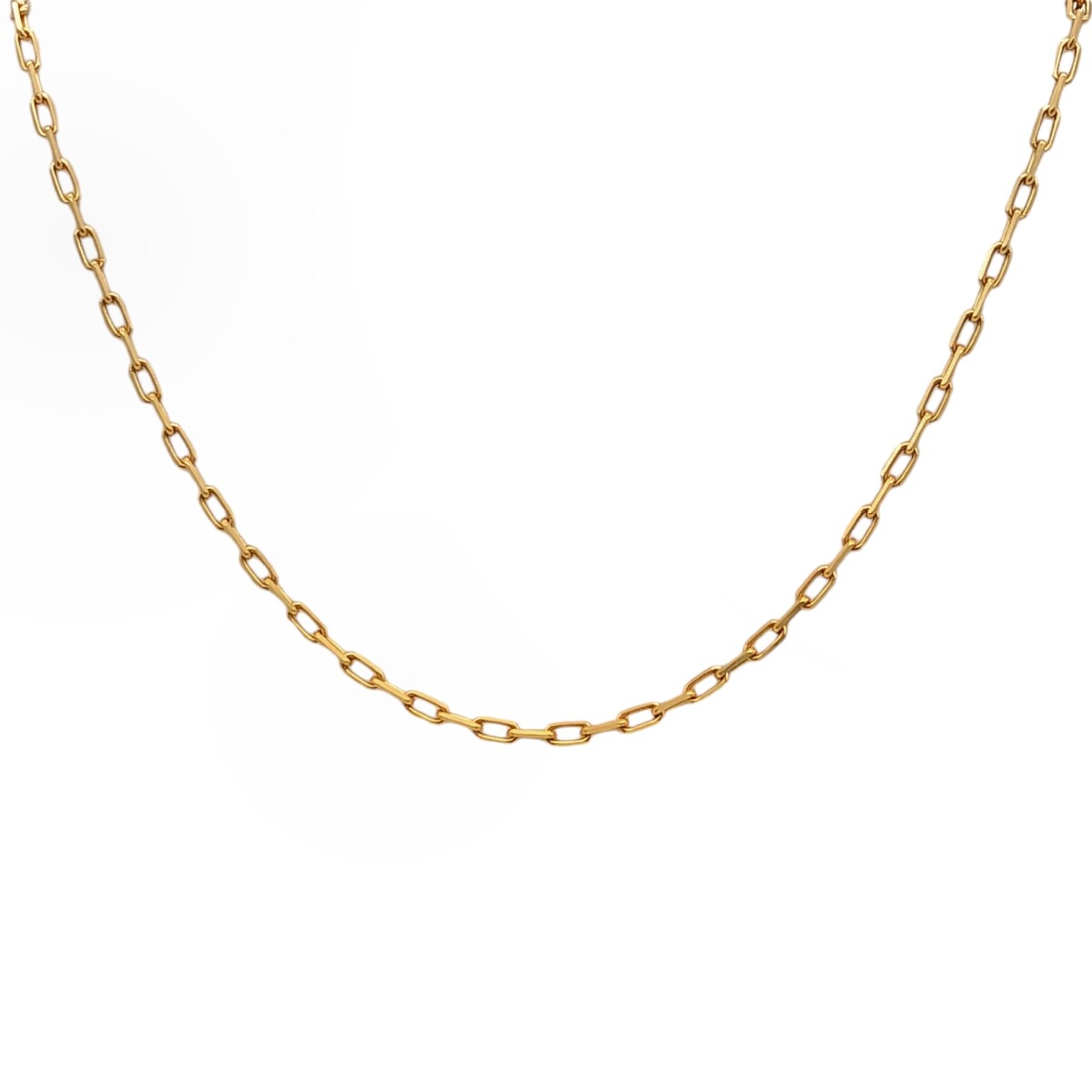 Cadena oro Force fina-Oro bajo -Sin Piedra-CD8006 - sinpiedra 