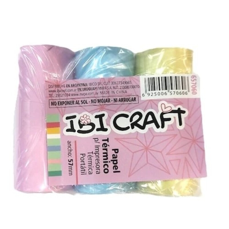 Rollos De Papel Termico Ibi Craft Set X 4 papel Rollos De Papel Termico Ibi Craft Set X 4 Papel