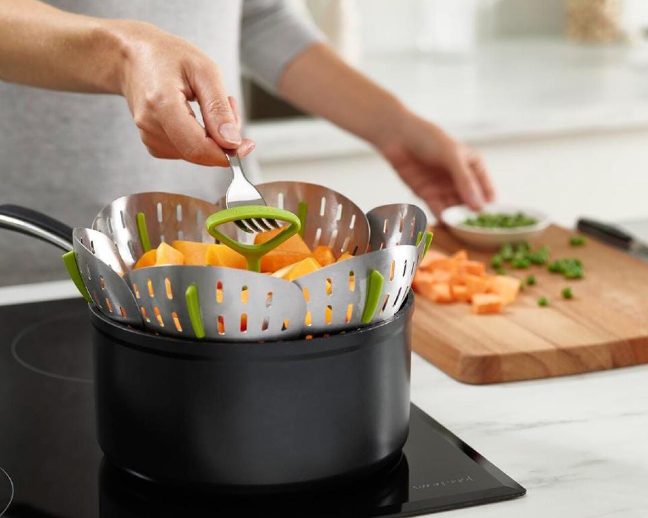 Cesta Vaporera Plegable Bloom Steel Joseph Joseph Cesta Vaporera Plegable Bloom Steel Joseph Joseph