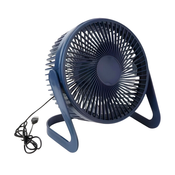 Ventilador De Escritorio Portatil Inclinable 14,5 Cm Usb Color Azul