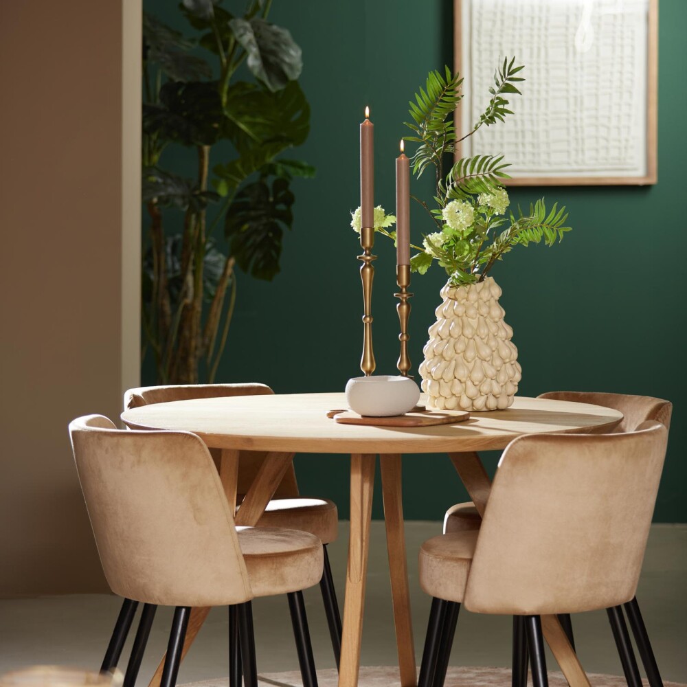 CANDELABRO SMALL CERAMICA NATURAL-BEIGE ALKA