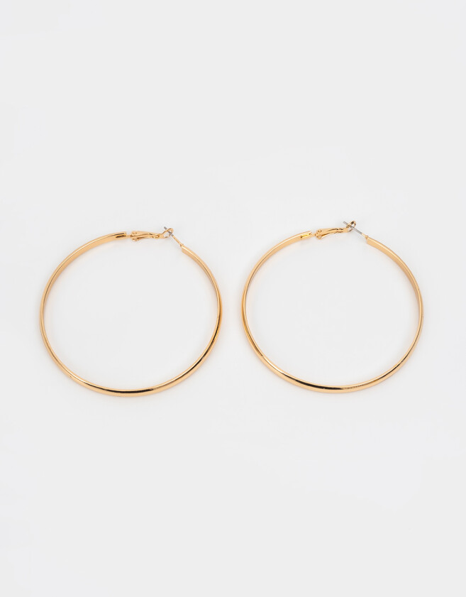 Aros Argollas Metal Aros De Metal - Dorado