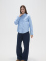 Camisa Rasama Celeste Claro