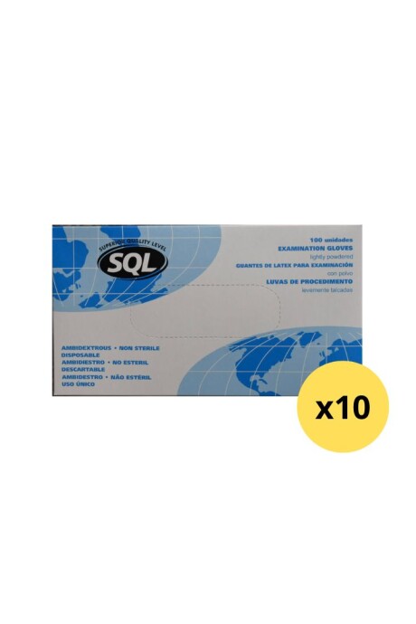 Guantes de látex SQL caja x 100 unidades OFERTA CAJA X 10 Guantes de látex SQL caja x 100 unidades OFERTA CAJA X 10
