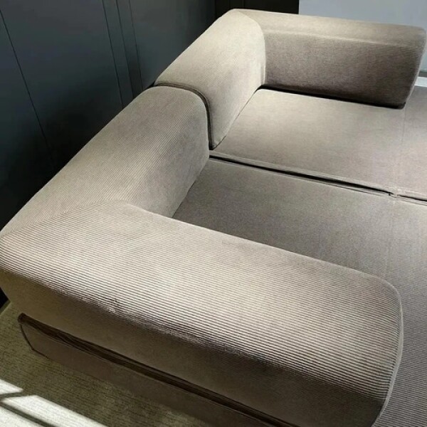 Sofa Sillón Cama Teddy Full Premium 3 Cuerpos Corderoy Gris 1