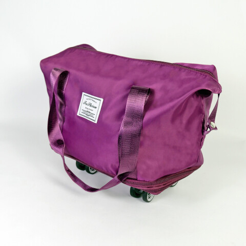 BOLSO LILA OSC P/VIAJE C/RUEDITAS 39X20X34CM Unica