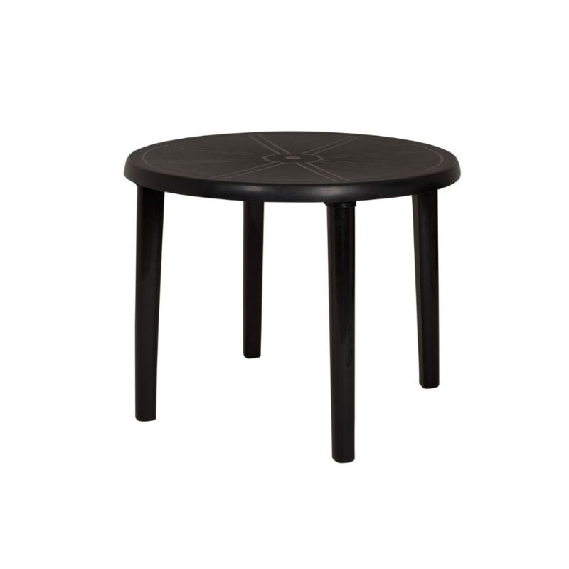 MESA DE PLASTICO REDONDA 90CM MOR TONDO Negro