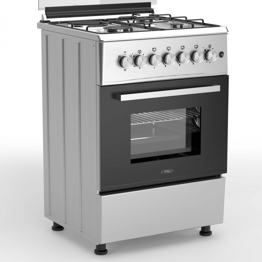 Cocina combinada Dikler 3H+1D D-7 inox. Cocina combinada Dikler 3H+1D D-7 inox.