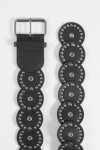 Cinturón apliques circulares tachas negro