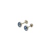 Abridores de bebe Circulos - Plata 925 - Zirconia celeste - AB3028 Conpiedra