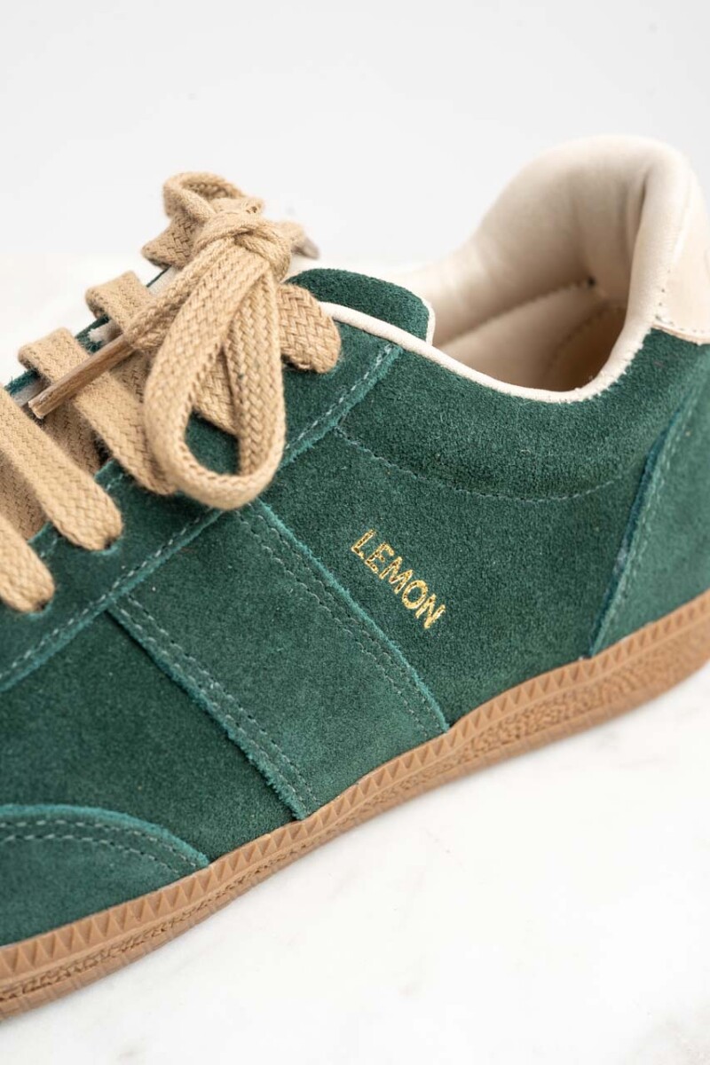 Zapatilla Gamuza Verde