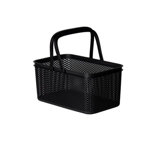 CESTO LINEA CON ASA RECTANGULAR NEGRO 30X18X15 CM. NEGRO
