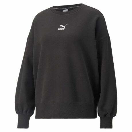 Buzo Puma Dama Classics Oversized Crew FL Negro S/C
