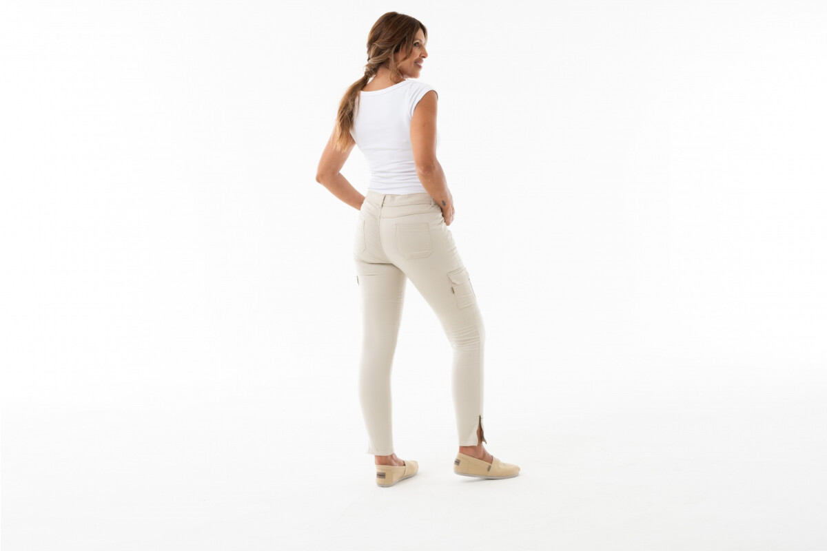 PANTALON CARGO ELASTIZADO Natural
