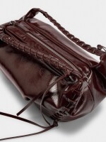 Bolso De Mano De Charol burdeos