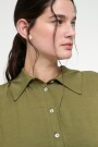 VESTIDO CORTO CON CUELLO Verde