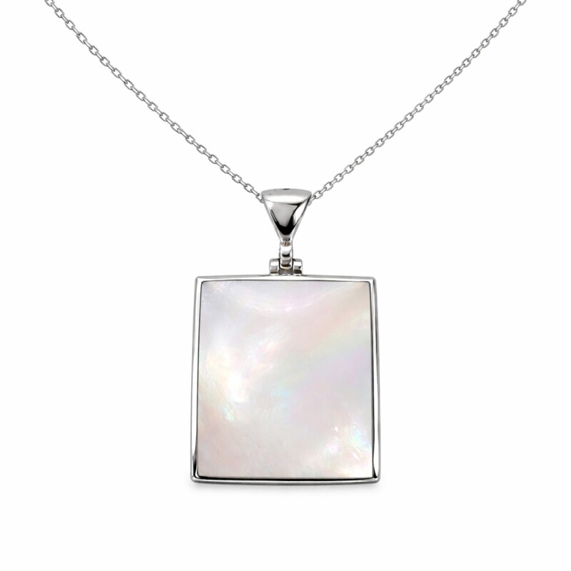 Dije rectángulo - Plata 925 - Nacar - CP3204 sinpiedra