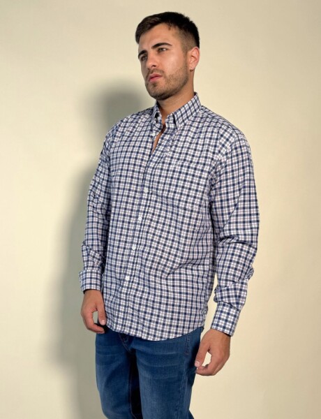 Camisa a cuadros Thot Azul