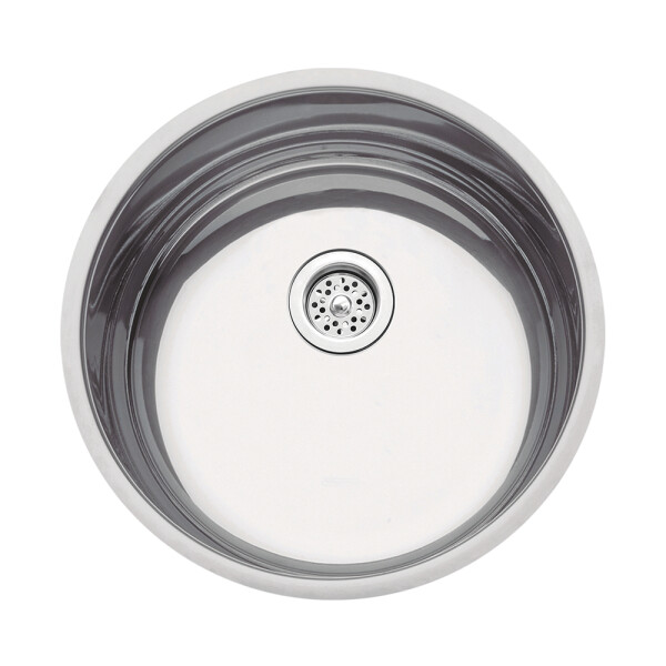 PILETA SIMPLE REDONDA ACERO INOXIDABLE 430 38x14 CM TRAMONTINA Pileta Simple Redonda Acero Inoxidable 430 38x14 Cm Tramontina