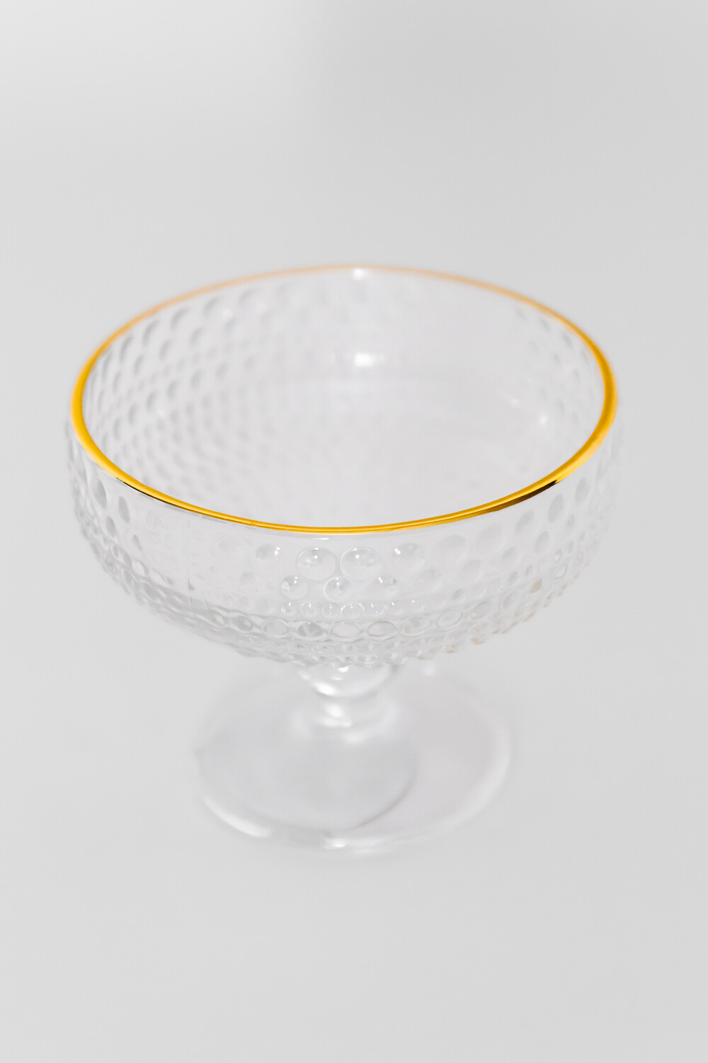 Copa Dots Para Helado Borde Dorado Estampado 4